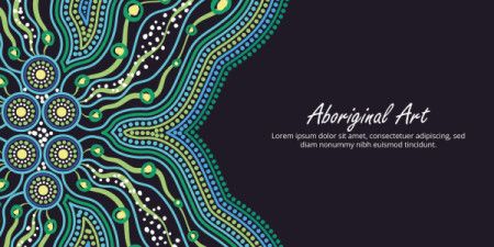 Editable message template featuring Indigenous decorative art