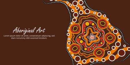 Artistic Aboriginal-style poster with space for your own message