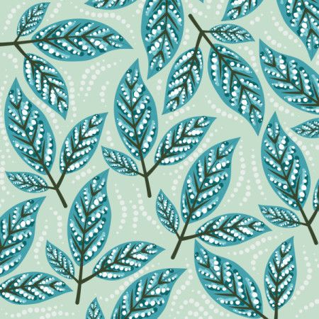 Aboriginal Art Depicting Bush Leaves and Natural Healing