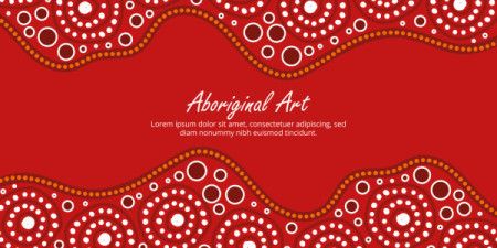 Vibrant Aboriginal-style design with message placeholder