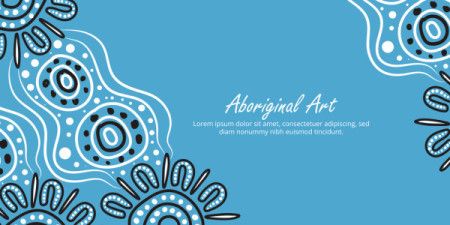 Customizable poster featuring traditional Aboriginal motifs