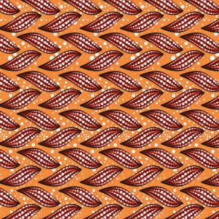 Traditional Aboriginal Leaf Motif Pattern