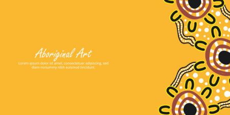 Artistic Aboriginal background poster ready for custom text