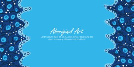 Template poster with Indigenous patterns and editable section