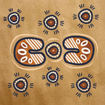 Aboriginal-Inspired Symbolic Vector Artwork
