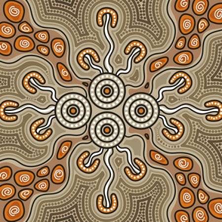 Sacred Gathering and Pathways – Aboriginal Dot Art