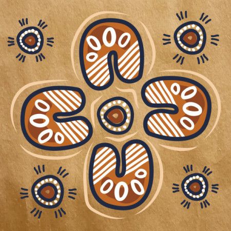 Aboriginal Gathering Circle Design - Illustration