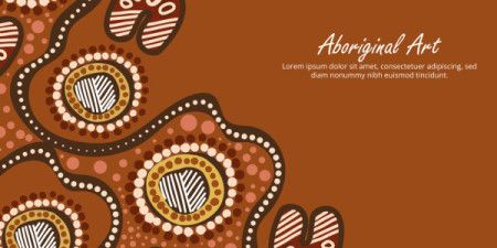 Decorative Aboriginal-themed poster with space for custom text