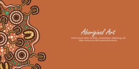 Customizable decorative poster featuring Aboriginal-inspired design