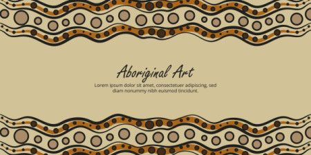 Aboriginal-influenced decorative print with personalized text option