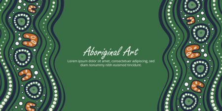 Aboriginal-style artwork poster with editable text