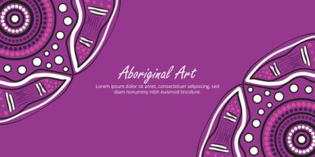 Poster with Aboriginal art elements and editable text section