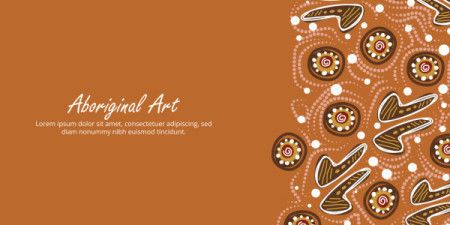 Poster with Indigenous-inspired patterns and customizable wording