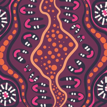 Path of the Ancestors Aboriginal Artwork Illustration