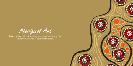 Aboriginal-themed decorative print, fully customizable with your message
