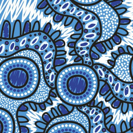Traditional Aboriginal Artwork Illustration, Flowing Patterns and Symbolism