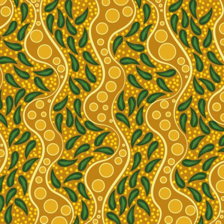 Nature-Inspired Aboriginal Dot Art Pattern
