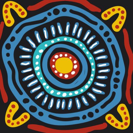 Radiant Aboriginal Circle Design