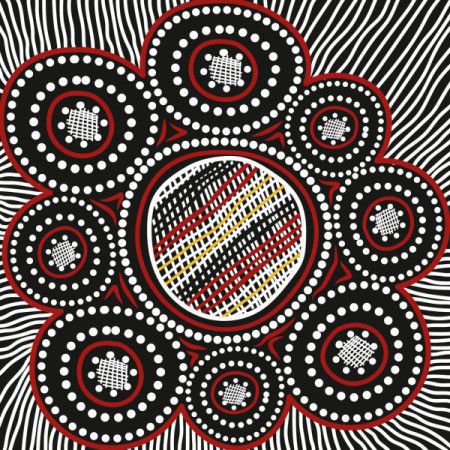 Striking Aboriginal Dot Painting Design