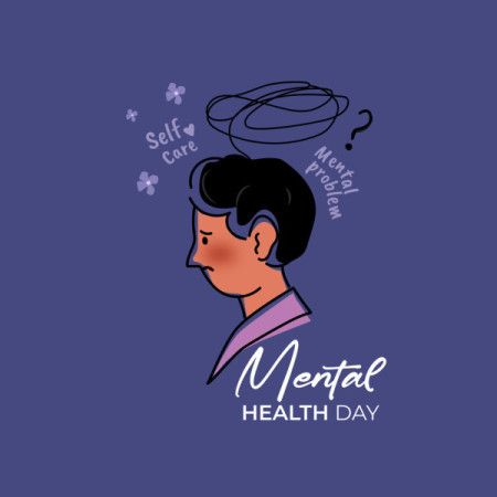 Mental Health Day Illustration