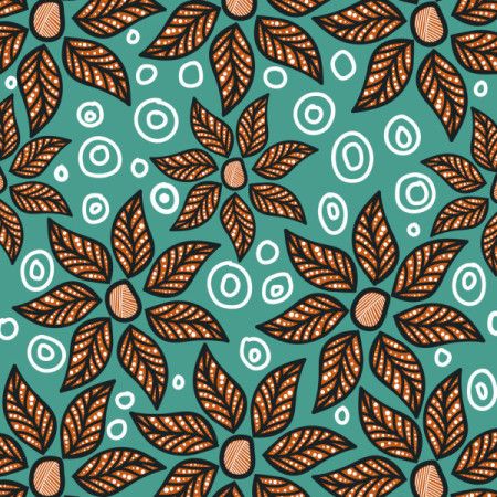 Bold Floral Leaf Pattern Background