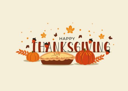 Happy Thanksgiving Banner Illustration