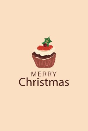 Merry Christmas Cupcake Greeting