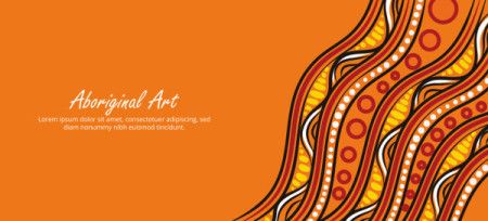 Vibrant Flowing Patterns Aboriginal Art Poster Design