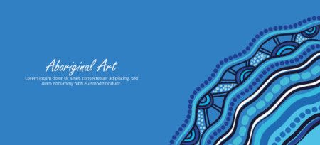 Flowing Coastal Patterns Aboriginal Art Banner Design