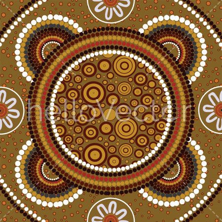 Aboriginal art vector painting.