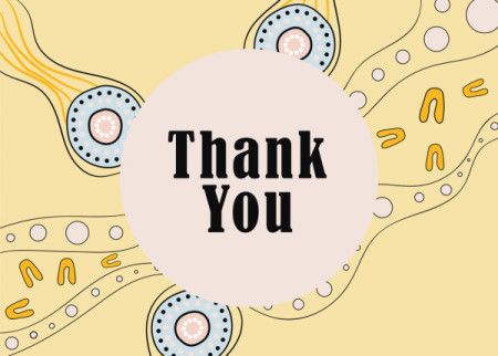 Modern Aboriginal-Inspired Style Thank You Card Design