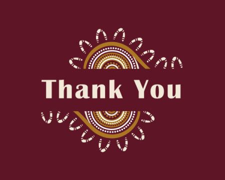 Thank you card template design with traditional dot circle motif