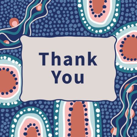 Thank You Card Template with Contemporary Tribal Pattern