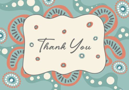 A soft and welcoming thank-you design Illustration