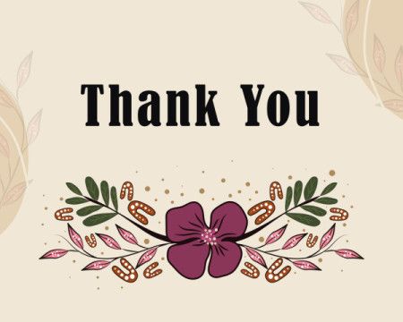 Thank You with Elegant Floral Harmony