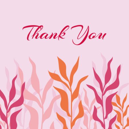 Warm Floral Thank You Card