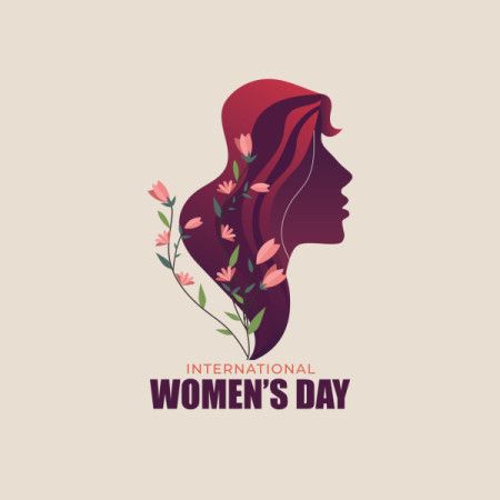 International Women’s Day Floral Portrait Illustration