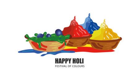 Happy Holi Festival of Colours Illustration