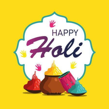 Happy Holi Festive Illustration