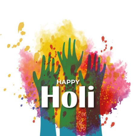 Holi-themed illustration - Splash of Colors