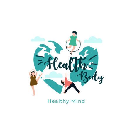 Healthy Body Healthy Mind Global Wellness Illustration
